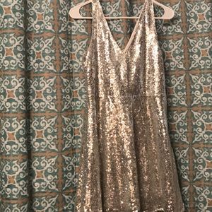 Silver Sequin Dress